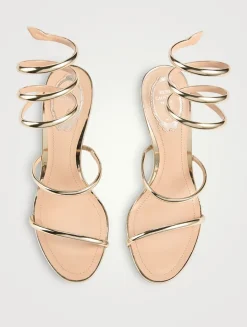 Cleo Mirror Leather Sandals