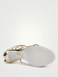 Cleo Mirror Leather Sandals