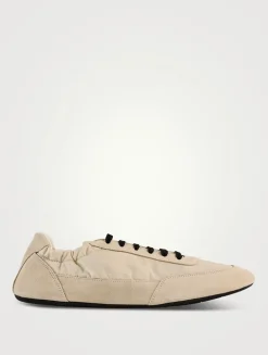 Collapse Re-Nylon And Suede Sneakers