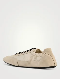 Collapse Re-Nylon And Suede Sneakers