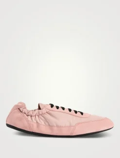 Collapse Re-Nylon And Suede Sneakers