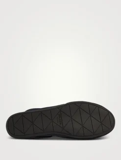 Collapse Re-Nylon And Suede Sneaker Mules