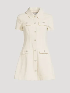 Collared Denim Mini Dress