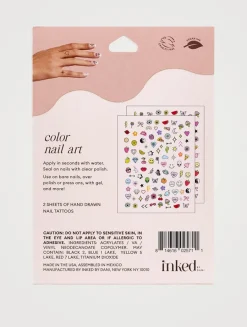 Colour Nail Art Tattoos