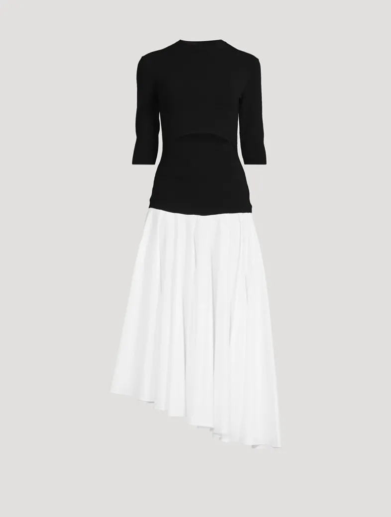 Colourblock Knit Midi Dress