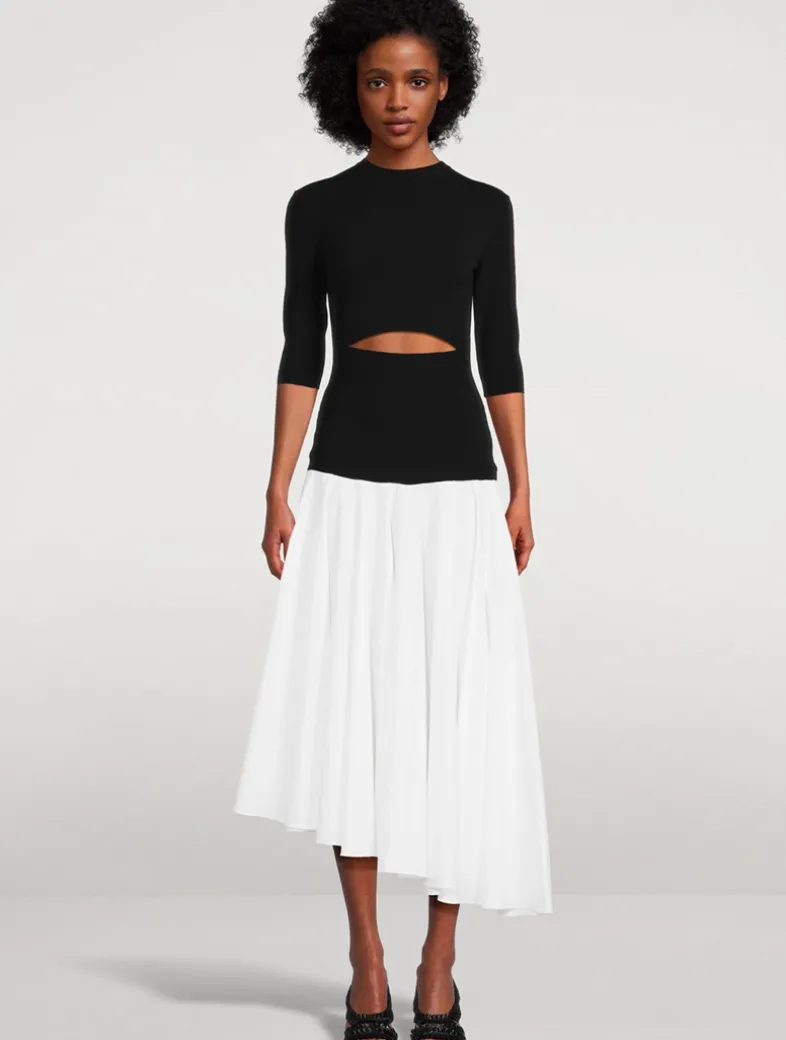 Colourblock Knit Midi Dress