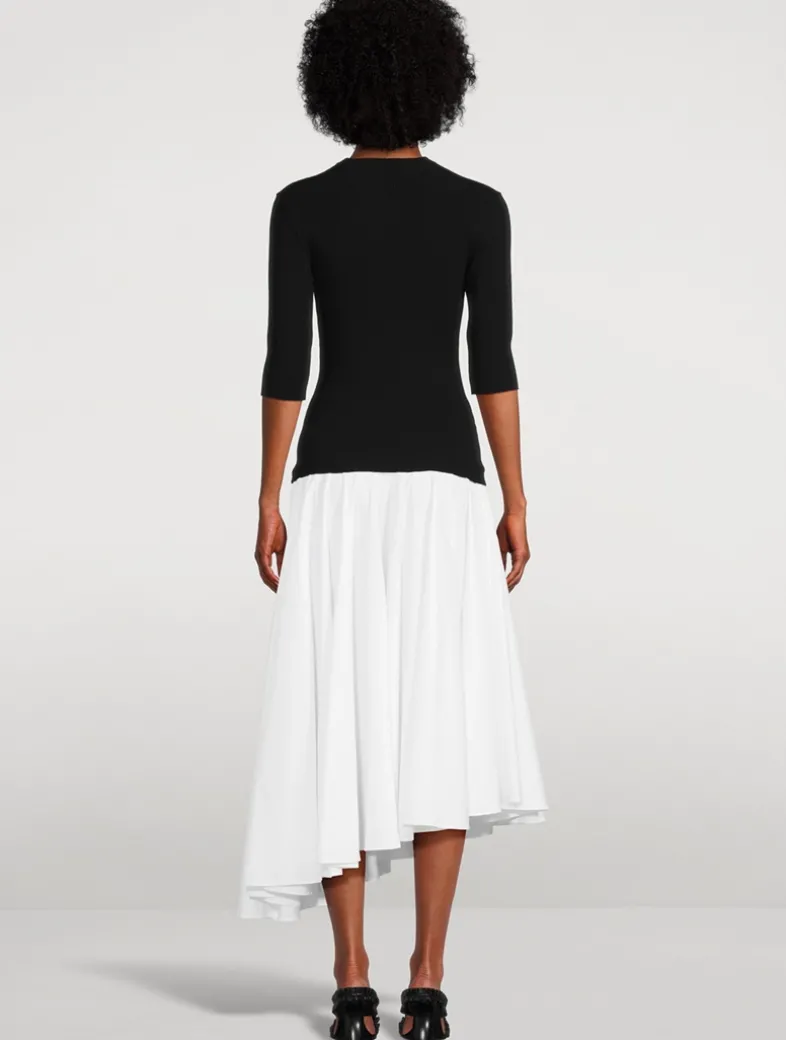 Colourblock Knit Midi Dress