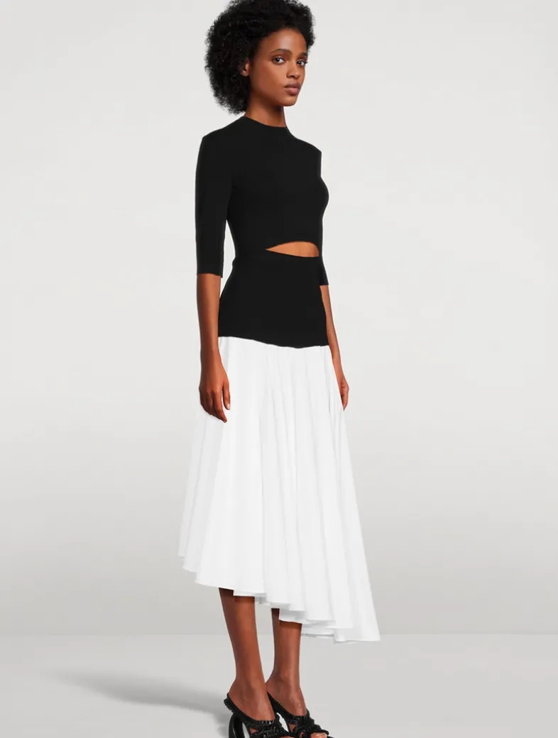 Colourblock Knit Midi Dress