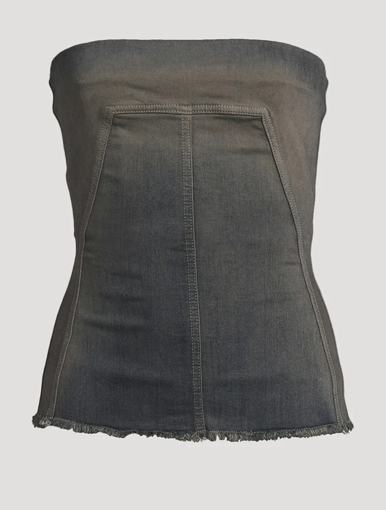 Concordians Denim Bustier Top