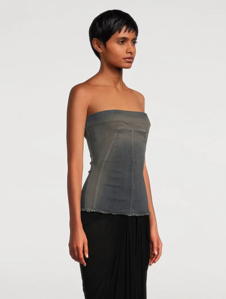 Concordians Denim Bustier Top