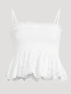 Condie Smocked Eyelet Top