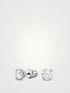 Constella Round Crystal Stud Earrings