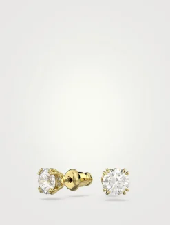 Constella Round Crystal Stud Earrings
