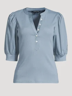 Coralee Puff-Sleeve T-Shirt