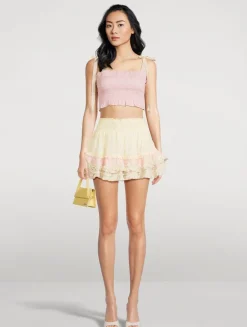 Corbin Smocked Top In Floral Print