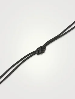 Cord Oval Pendant Necklace