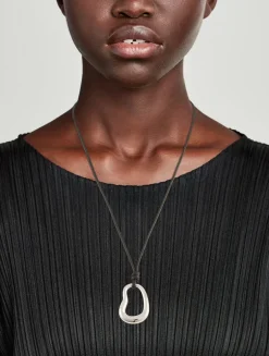 Cord Oval Pendant Necklace