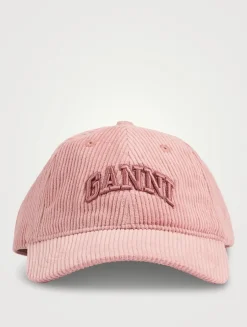 Corduroy Baseball Cap With Logo