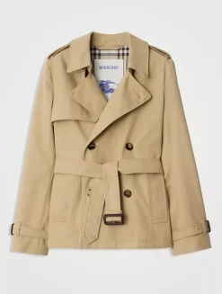Cotton Blend Trench Jacket