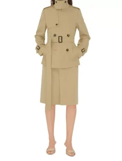 Cotton Blend Trench Jacket