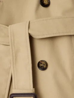 Cotton Blend Trench Jacket