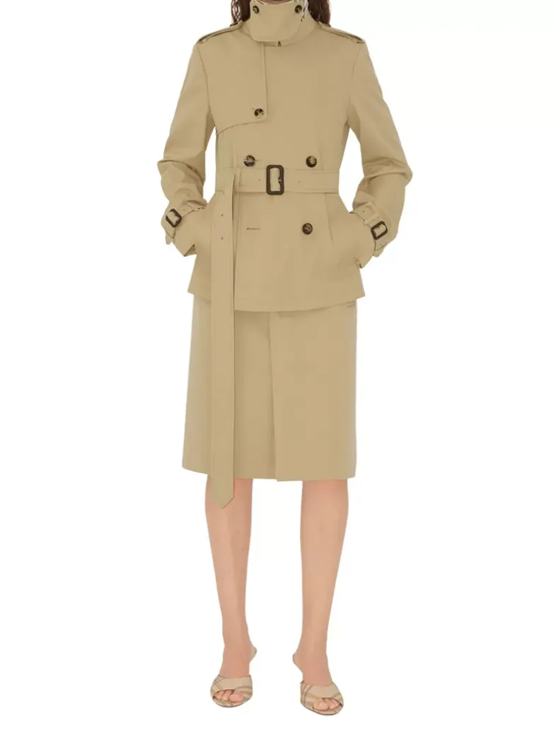 Cotton Blend Trench Jacket
