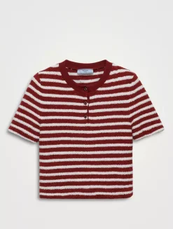 Cotton Bouclé Crew-neck Sweater