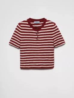 Cotton Bouclé Crew-neck Sweater