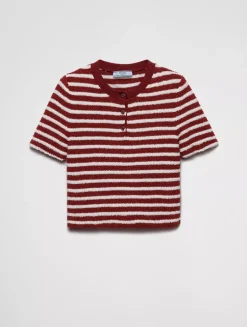 Cotton Bouclé Crew-neck Sweater