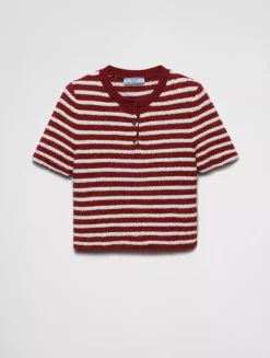 Cotton Bouclé Crew-neck Sweater