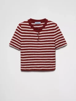 Cotton Bouclé Crew-neck Sweater