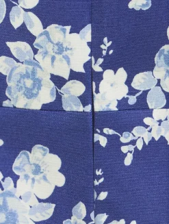 Cotton Faille Dress In Floral Print