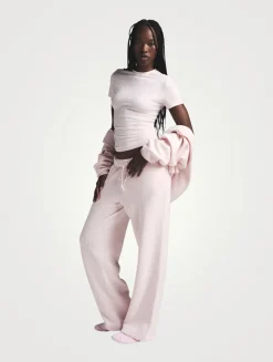 Cotton Fleece Classic Straight-Leg Pants