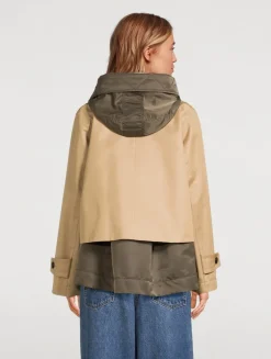 Cotton Gabardine And Nylon Twill Jacket