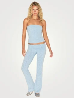 Cotton Jersey Foldover Pants