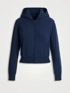 Cotton Jersey Zip-Up Hoodie