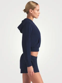 Cotton Jersey Zip-Up Hoodie