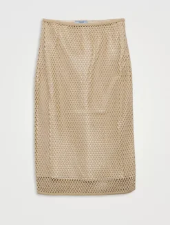 Cotton Mesh Skirt