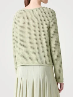 Cotton Mesh Sweater