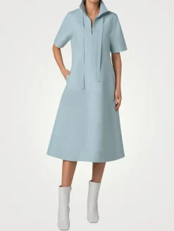 Cotton Poplin Midi Dress