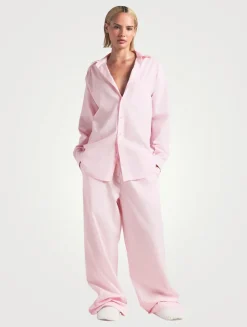 Cotton Poplin Oversized Sleep Set