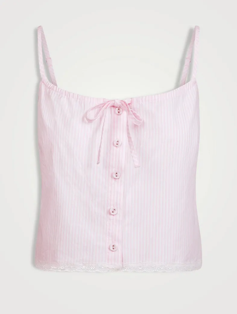 Cotton Poplin Sleep Tank