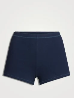 Cotton Rib Loose Shorts