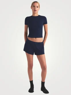 Cotton Rib Loose Shorts