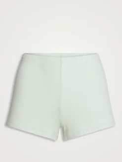 Cotton Rib Loose Shorts