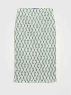 Cotton Skirt With Geometric Pattern