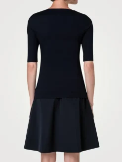 Cotton Stretch Squareneck Top