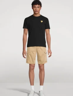 Cotton T-Shirt With Gold Heart