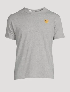 Cotton T-Shirt With Gold Heart