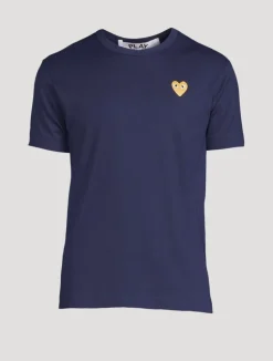 Cotton T-Shirt With Gold Heart